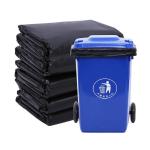 Flat Mouth Large Black Plastic Bin Liners , Extra Thick Garbage Bags Non Toxic