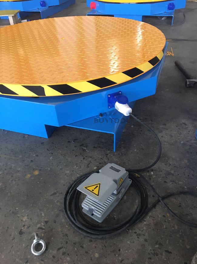 Semi Automatic Turntable Pallet Wrapper Machine With Scale 1220mm