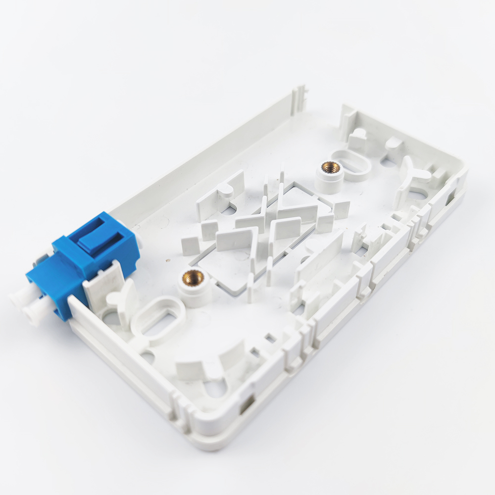 LC UPC Plastic Fiber Optic Faceplate Socket Panel 2 Cores for Networks Used in FTTH