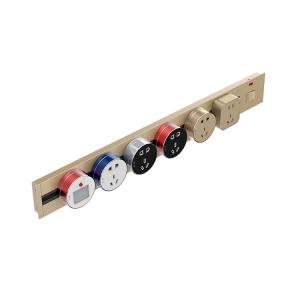 Quality Kitchen Office Power Socket Rail Track 7 Port Electrical Outlet Grommet 1.5M wholesale