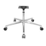 Stylish Black Office Chair Aluminum Base Height Adjustment With Metal Frame