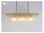 Rectangle Kitchen Chandeliers Frosted Glass Lamp Living Room Bar european