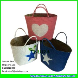 Quality LUDA 2016 popular lady seagrass straw tote bag handbags wholesale