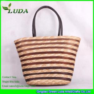 Quality LUDA Striped Straw Bags Wheat Straw Making Bags wholesale