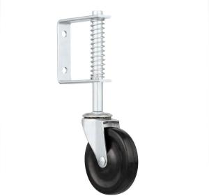 Quality Galvanized Carbon Steel 4 Inch Hard Rubber Swivel Gate Caster for Industrial Needs wholesale