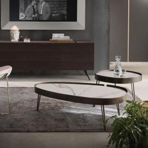 Quality 110cm Long Marble Coffee Table Set wholesale