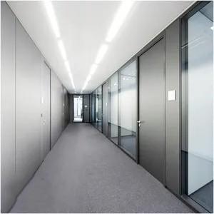 Quality 12mm Office Glass Partition Clear Tempered Glass With Aluminum Profiles wholesale