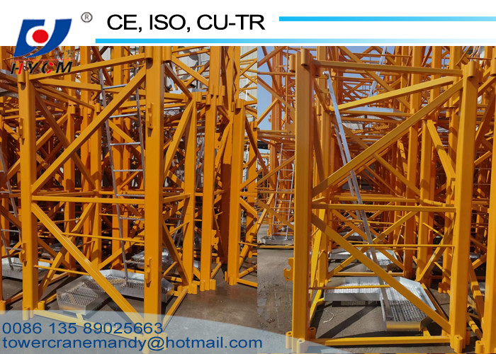 1.2ton Tip Load 60m Boom Length Variable Frequency Drive Hammer Head Tower Crane QTZ6012