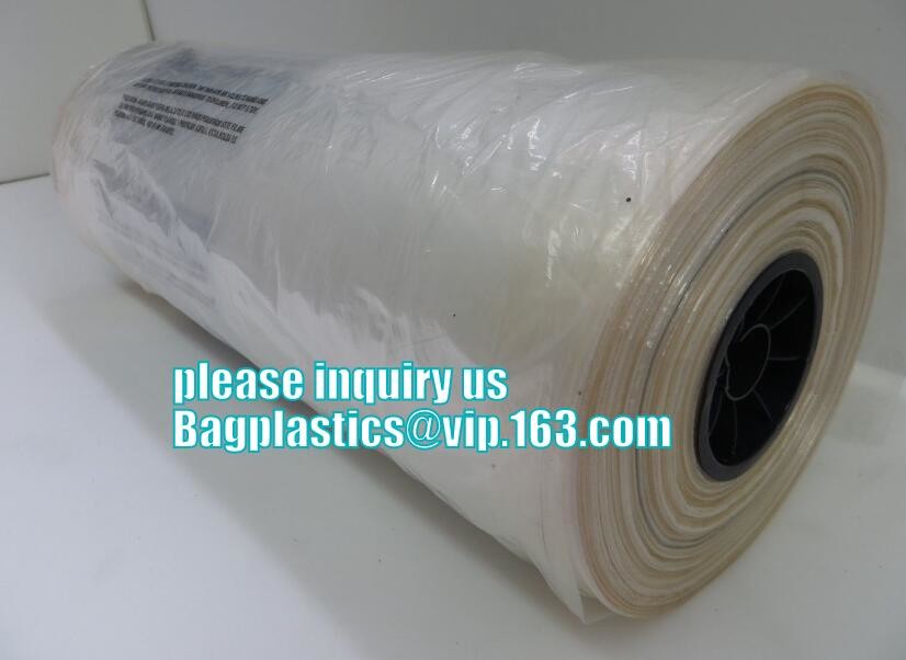 commercial clear pe ldpe poly hotel laundry roll up suit garment packaging dry cleaning cover plastic polythene bag for