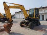6 Ton Ready To Work Korea Imported Hyundai R60-7 Used Wheel Excavator