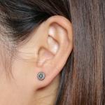 Customized four leaves body piercing jewelry wholesale fashion stud earrings