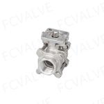 DN15-DN50 Stainless Steel Gland 3PC High Plateform Ball Valve with ISO 9001