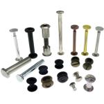 Male and Female Chicago Screw for Leather Belt Gold Aluminum Titanium Stainless