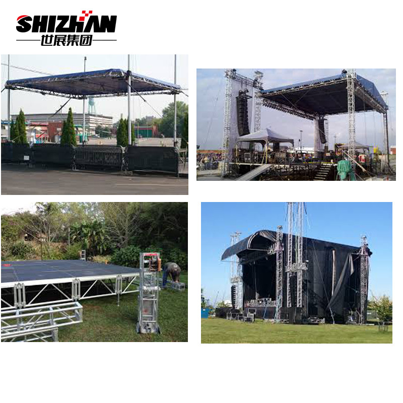 4x4 Aluminum Stage Platforms Outdoor Event All Terrain Height Adjustable