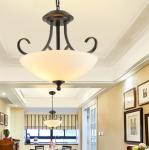 American Rural led Chandelier simple iron Lamp bedroom dining room led creative