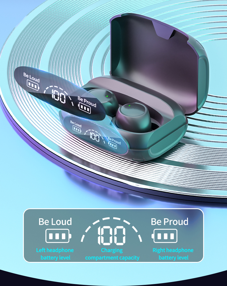 Sport Bass Voice Noise Cancelling HIFI Earphone Wireless Stereo Headset for All Phones