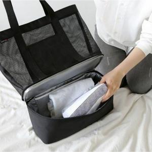 Quality Black Foldaway Kids Beach Bag Tote Shoulder Carr Food Camping Sturdy wholesale