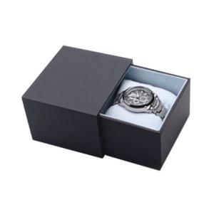 Quality Luxury Paper Black Velvet Watch Packaging Box wholesale
