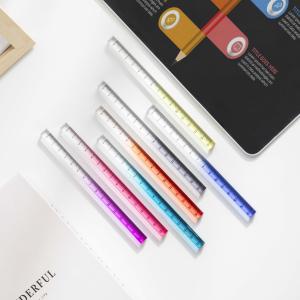 Quality School Creative Stationery Gradient Color Acrylic Transparent Cubic Ruler wholesale