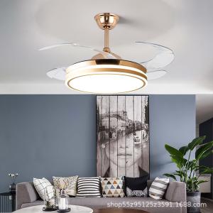 Quality Crystal Chandelier Ceiling Fan 52 Inch Bluetooth Mute Ceiling Fan Remote Control wholesale