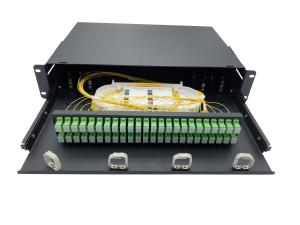 Quality Data Center Cabinet Rack Mount 65dB Fiber Optic Patch Panel wholesale
