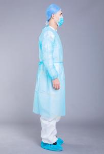 Quality 18g PP Blue Lightweight Disposable Isolation Gown wholesale