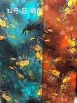 Autumn Viscose Jacquard Plants Flowers Printed Jacquard Cloth Material 140 -