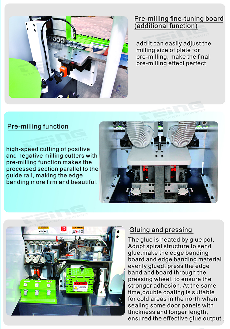 SKDT630 Automatic Pre Milling Edge Banding Machine for Panel Furniture at 380V/220V