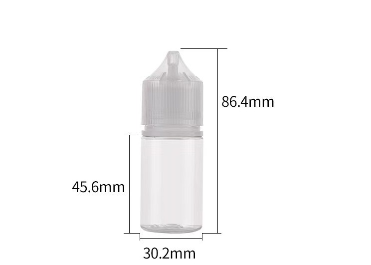 Dropper bottle (Transparent Blue) REUSABLE, Child Resistant Cap, Easy Drip Tip Applicator Dropper Bottles with Squeeze D
