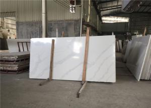 Quality Luxury Kitchen Artificial Stone Calacatta White Quartz Countertop Slab wholesale