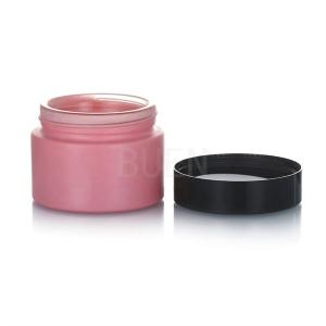 Quality Rose Gold Glass Cosmetic Jars Cream 1oz , Non Toxic Empty Cosmetic Containers wholesale