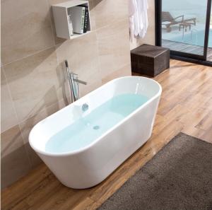 Quality Classic Luxury Freestanding Bathtubs / Stand Alone Soaker Tubs Glossy White wholesale