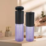250ml Purple Cylindrical smooth with black cap for shampoo lotion bottle