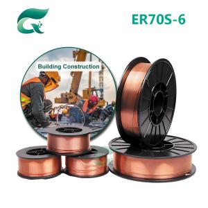 Quality ER70S-6 Copper ARC Welding Wire MIG 0.8 ER50-6 Gas Shielded For Mild Steel Weld Carbon Steel Alloy Co2 Material wholesale