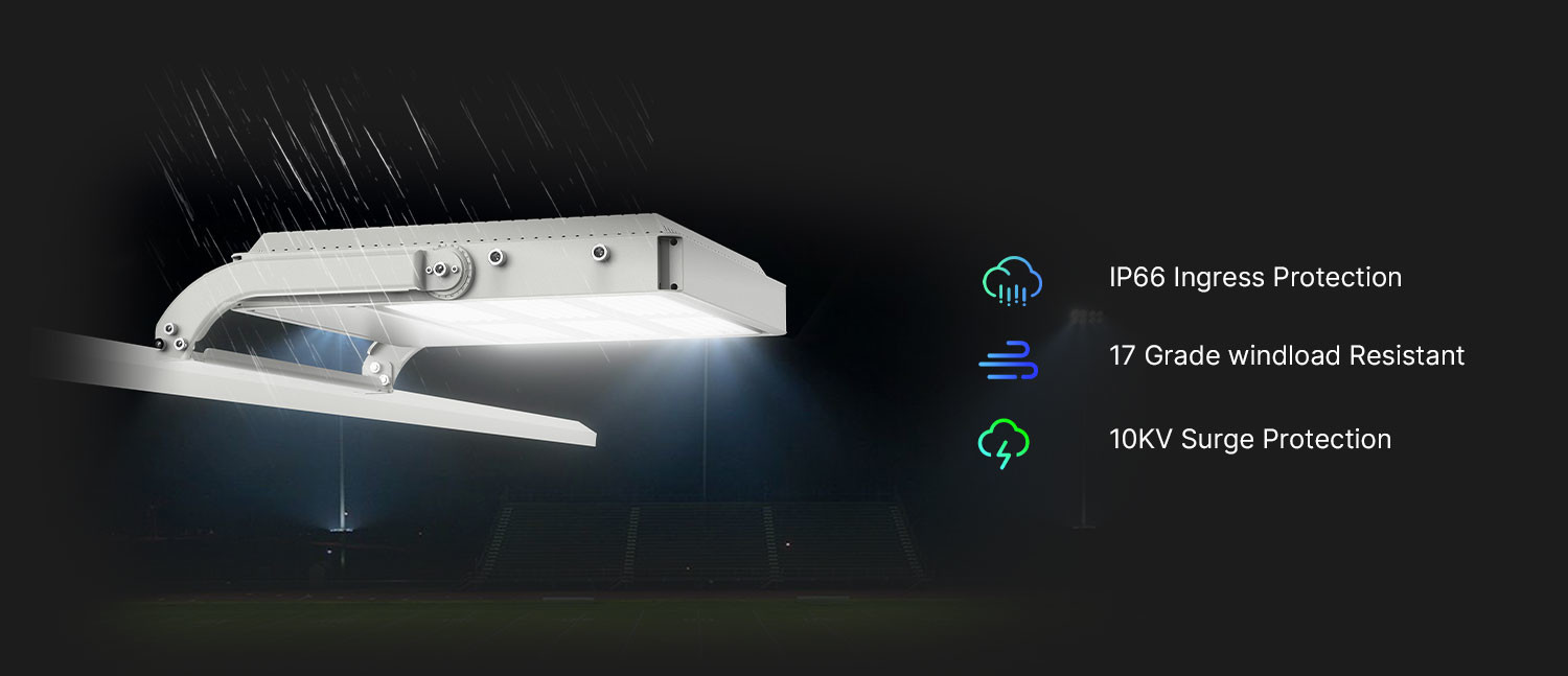 Detachable Outdoor LED Parking Lot Lights Waterproof Arena Sports Lighting