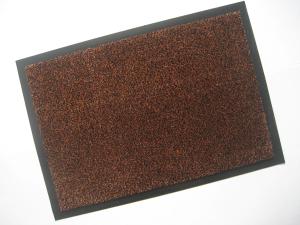 Quality Outdoor custom entrance brown Cotton Door Mat / matting with PVC backing wholesale
