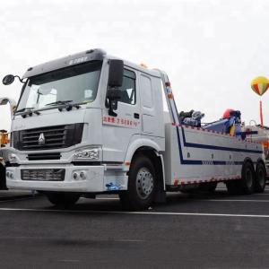 Quality 50 Ton 12 Wheel Tow 3 Axles Road Wrecker Truck Euro 2 With 295/80R22.5 Tires wholesale