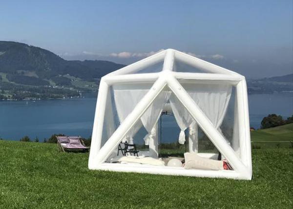 Outdoor Portable Clear Pvc Inflatable Camping Tent With Airtight Frame For