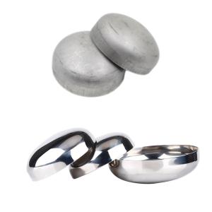 Quality Sanitary SS304/SS316 Welded Oval Head Cap Stainless Steel Spherical End Cap Pipe Fitting wholesale