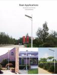 Integrated Solar Powered Street Light Outdoor Solar Parking Lot Light Warm White