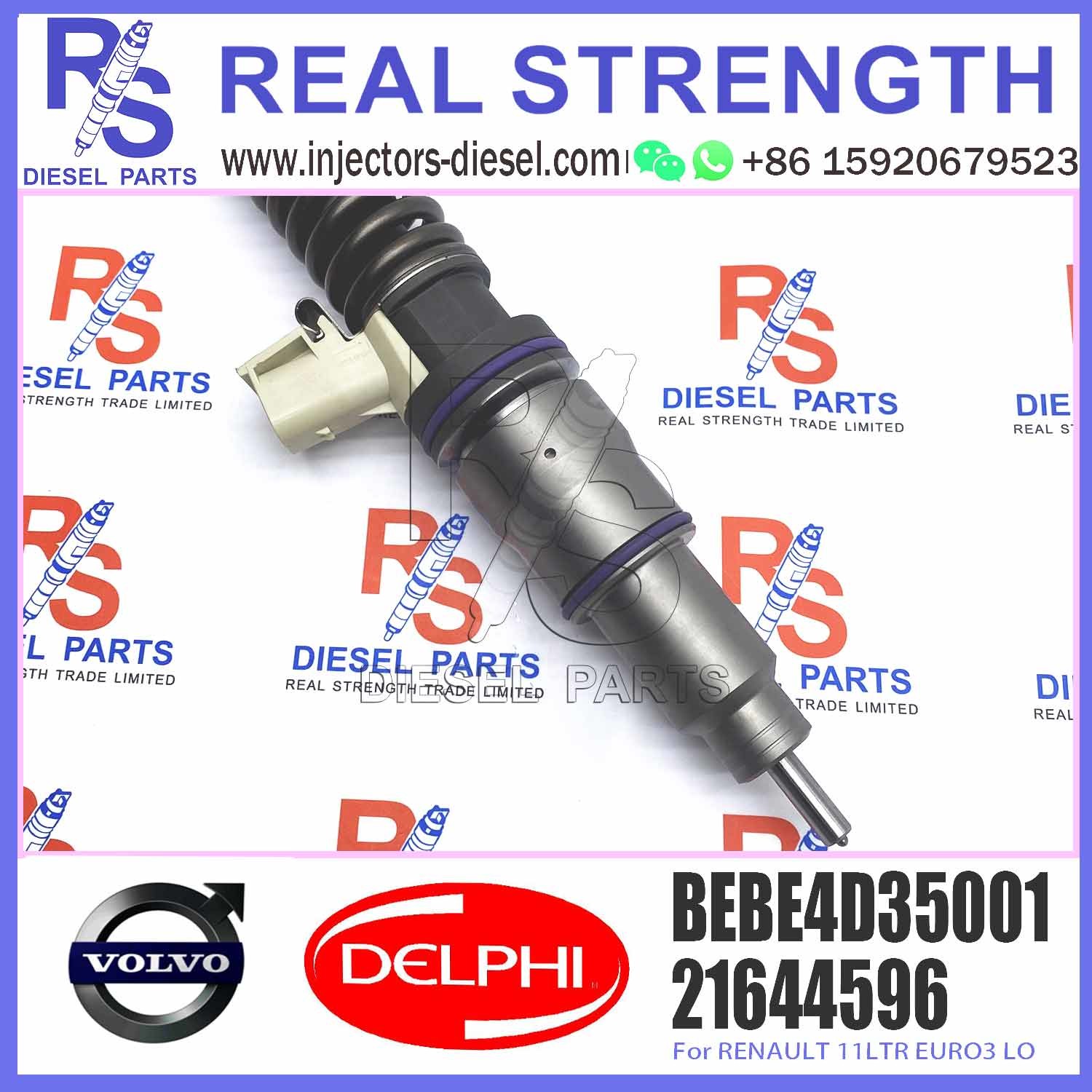 injector common rail injector 3801432 BEBE4D35001 For RENAULT MD11 EURO 3 LOW fuel injector BEBE4D04001