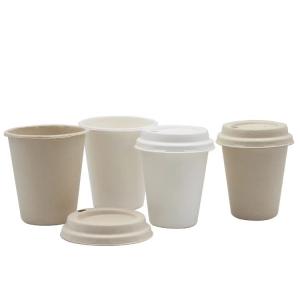 Quality Biodegradable Sugarcane Bagasse Cups Disposable Fiber Pulp Cup 12oz Take Out wholesale