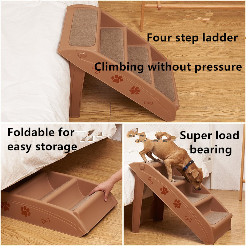 raised dog bed with stairs