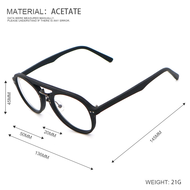Retro And Art Wood Copy Acetate Optical Glasses Frame MR 093