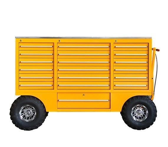 Stainless Steel Handles Professional Tool Trolley Set for Car Repair Garage