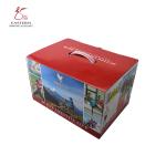 Handled Pantone Printing Corrugated Paper Packaging 35cm Length