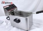 Fried Food 4L Stainless Steel Fryer Restaurant Furnace easy cleaning