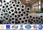 10m 12m White Arched Arm Steel Galvanized Street Light Pole Black Steel Finish