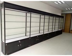 Quality Goods Showcase Glass Cabinet Supermarket Wall Glass Display Case wholesale