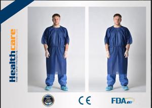 Quality Waterproof Short Sleeve Disposable Patient Gown PP / SMS / SMMS / SMMMS Material wholesale